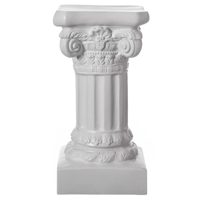 Decorative Modern Fiberglass White Plinth Roman Style Column Ionic Pedestal Vase