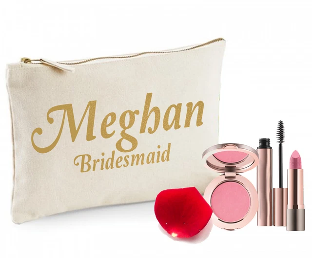 Femmes Personnalisé Maquillage Sac Honneur Mariage Cadeau Add Importe Nom Cadeau