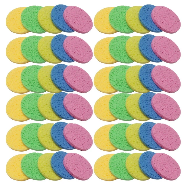 50 piezas almohadillas de maquillaje de esponja facial redondas para maquillaje niñas mujeres