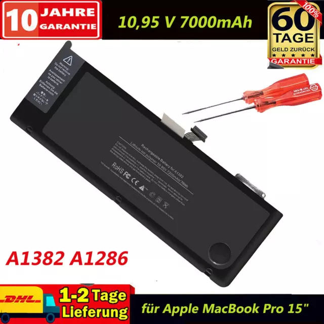 Batería original A1382 para Apple MacBook Pro 15" A1286 finales de 2011 mediados de 2012 7000mAh