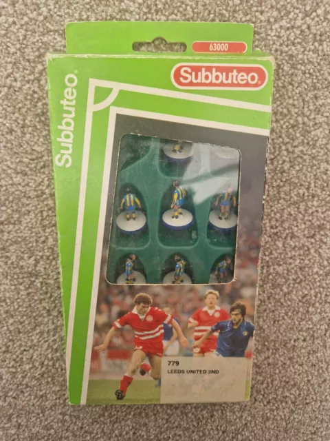 Complete Vintage Subbuteo Lw Lightweight 779 Leeds United 2Nd Away Football Team