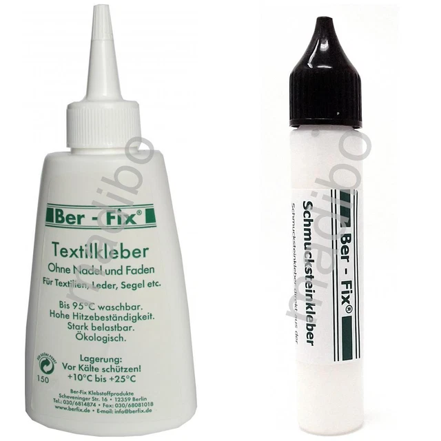 12,78 Euro pro 100g Ber-Fix Textilkleber 150g + Schmucksteinkleber 30g