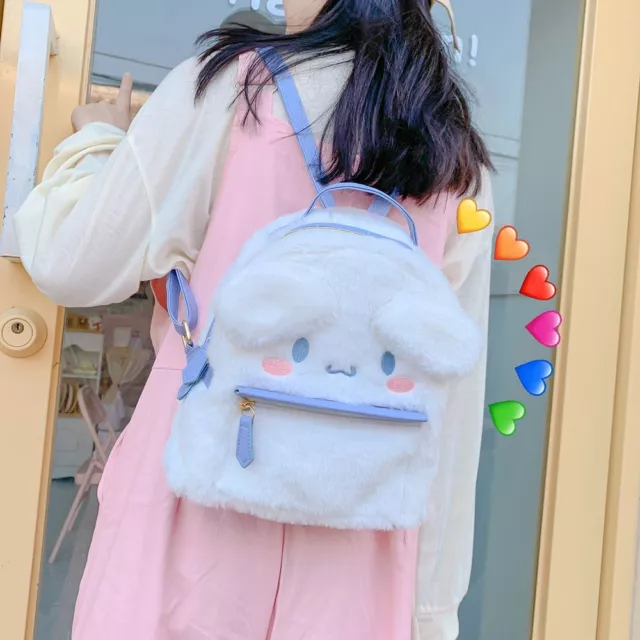 Soft Plush Lovely Fluffy Backpack Cute Cartoon School Bag Kawaii Bags