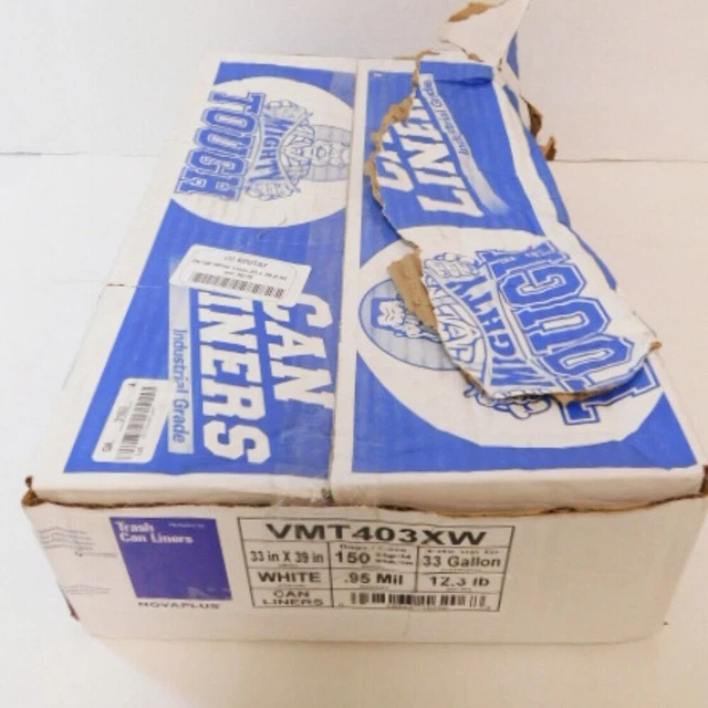 Novaplus VMT403XW 33" x 39" 0.95mil 33gal Can Liner (150 Bags)