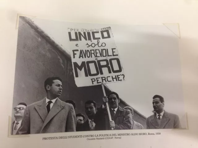 Riproduzione Foto Alinari Protesta Studentesca Contro Aldo Moro 12X18 1958 (6)