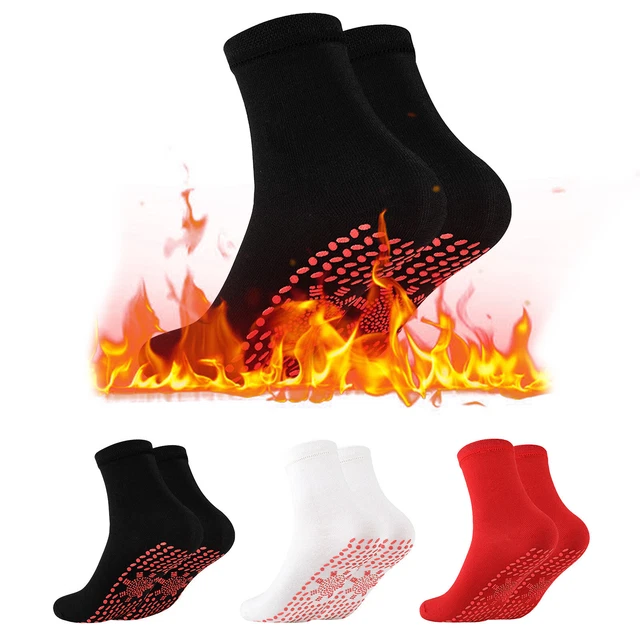 3 Pairs Self Heating Tourmaline Magnetic Therapy Health Socks Foot Pain Warmth