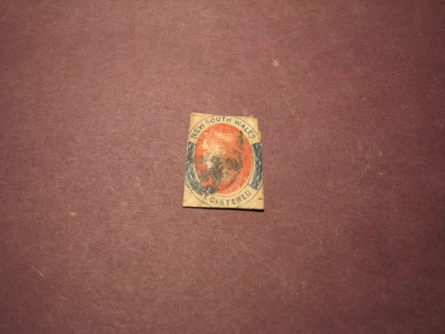 Australia New South Wales Stamp Scott# F1 Queen Victoria Regist. Stamp 1856  C85