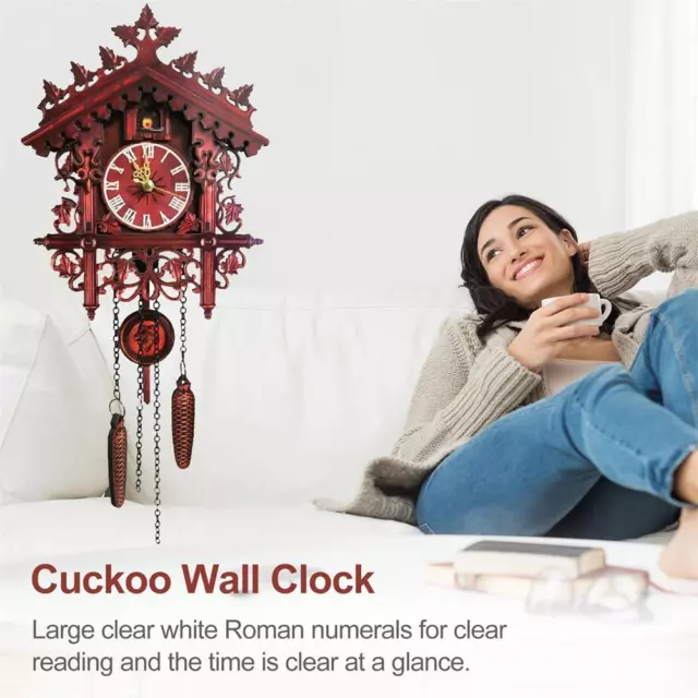 Classico orologio da parete a cucù da appendere in legno uccellino decorazione con regali N G6X9