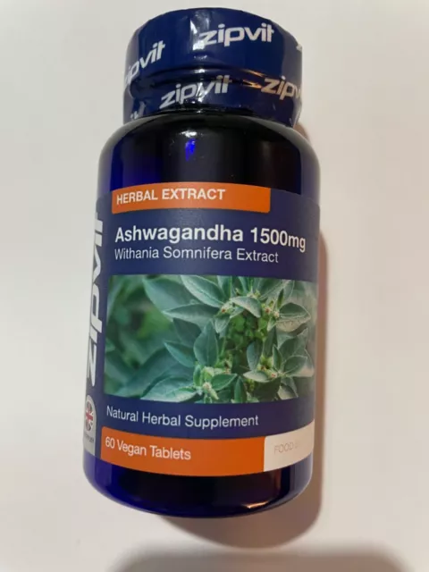 Ashwagandha 1500mg, Highest Strength, 20:1 Extract. Natural 90 Vegan Tablets
