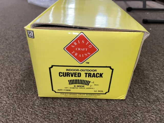 Aristo-Craft ART-11800 Brass 10 Ft. Diameter Curved Track (Box of 12) — NEW! • Aristo-Craft ART-11800 Brass 10 Ft. Diameter Curved Track (Box of 12) — NEW! •