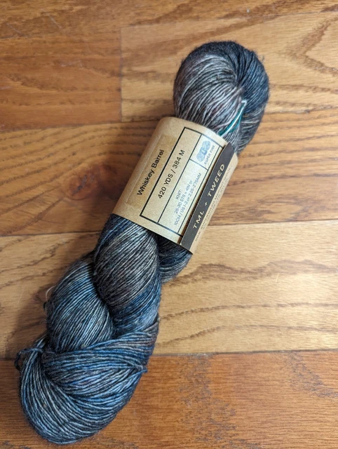 Madelinetosh TML TWEED whiskeybarrel 420yd sock 90/8/2; SW merino/viscose/nylon