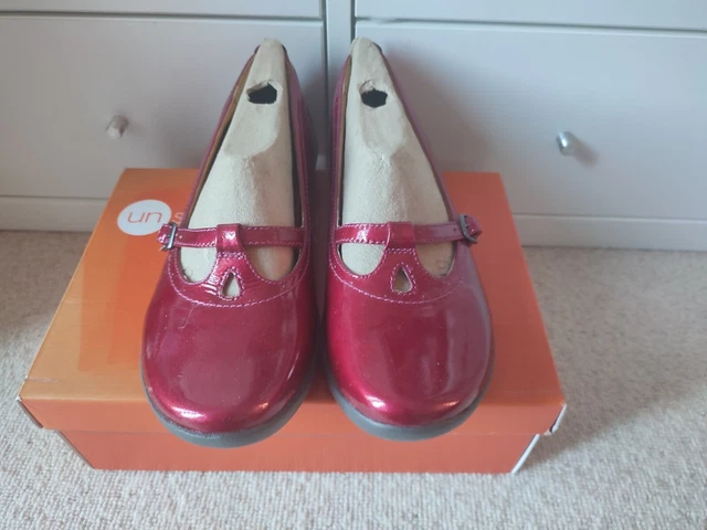 CLARKS UNSTRUCTURED UN Lottie Raspberry Pink Shoes Size 5.5 80.00