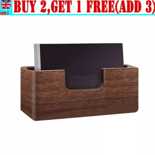 Soporte para tarjetas de visita de bambú plegable para madera oficina exhibición trabajo regalo SH