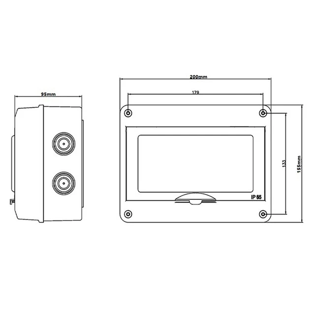 Porte-fusible Robuste M6 Pour Fusibles Jumbo Jusqu'à 500A - Applications Auto Et Marine - Dimensions 57x30x26 Mm