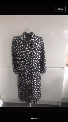 Zara  size  M Black / White Polka dot Dress