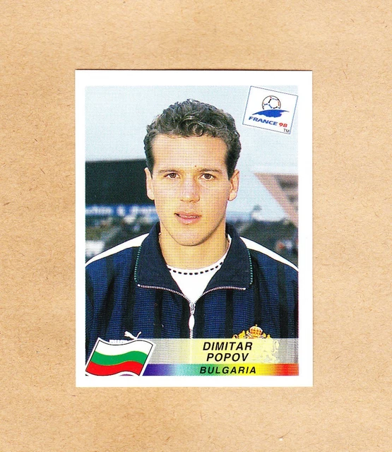 Sticker Panini Dimitar Popov #298 – Coupe Du Monde France 98 – Original Neuf