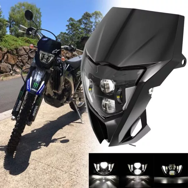 Fit YAMAHA LED Headlight Light With Black Mask WR250F WR450F WR 250 450 WRF