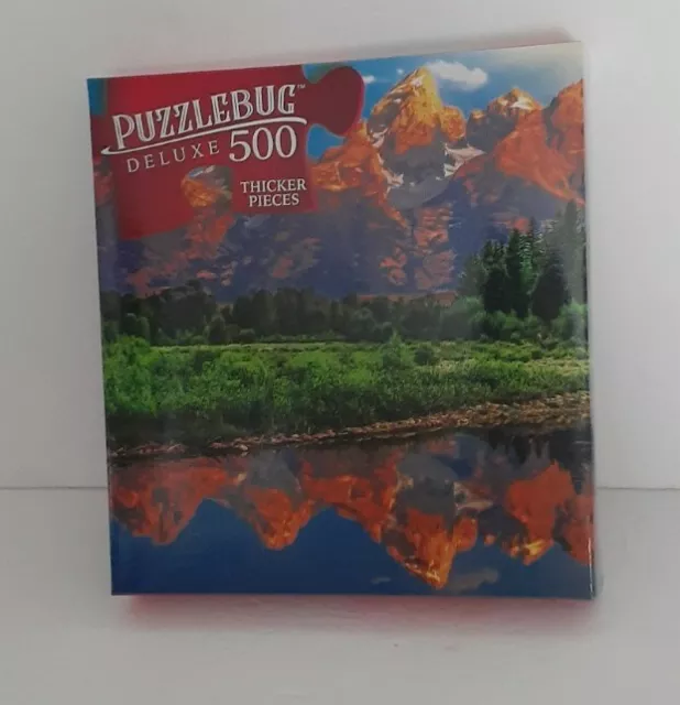Puzzlebug 500-Pcs Deluxe_SUNRISE AT GRAND TETON NATIONAL PARK_ 20×12 Thicke New