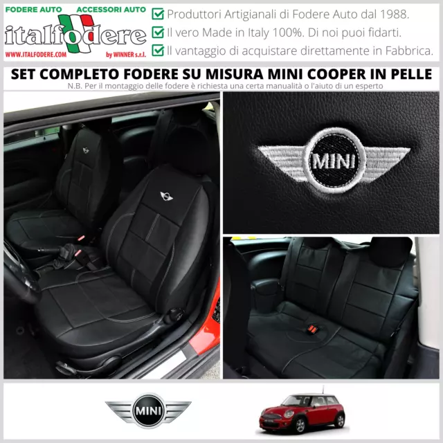 Mini Mini One D, Housse siège auto, kit complet, noir, blanc