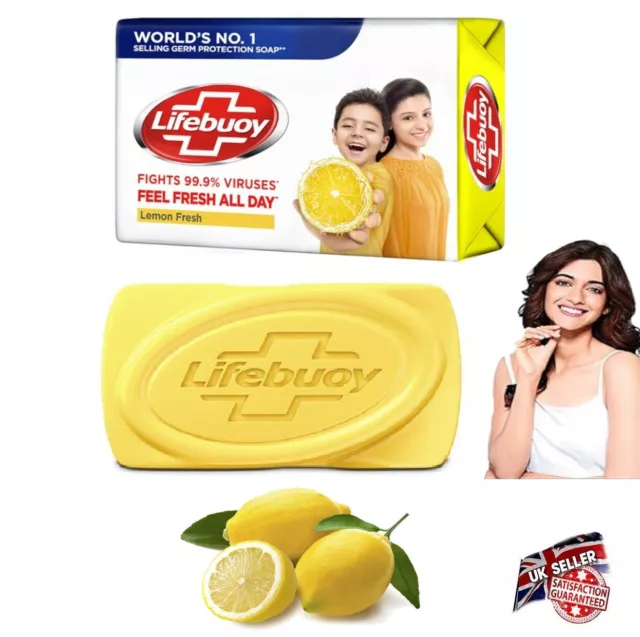 Lifebuoy Lemon Fresh Soap Feel Fresh All Day Skin Cleansing 130g Bar