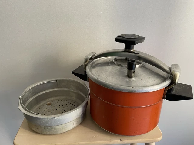 Cocotte Minute SEB Orange Vintage Années 70 - 6 Litres (État Neuf D'Usage)