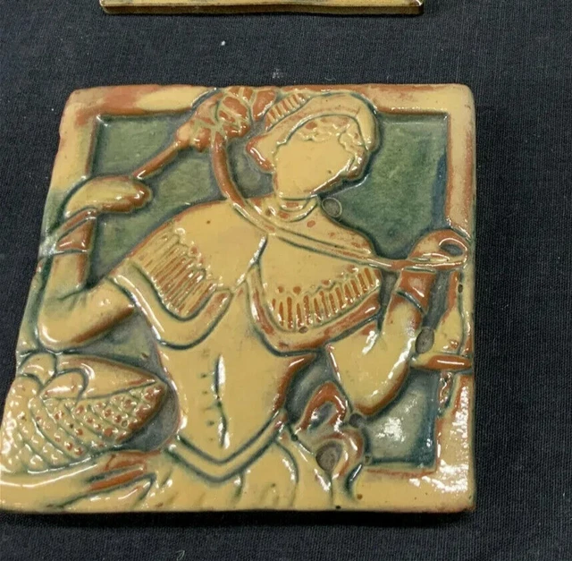 MERCER MORAVIAN ceramic tile, Doylestown PA Bucks County "Priscilla"