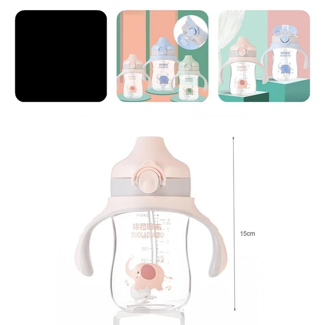 Taza de paja 240 ml mango giratorio 360 ​​grados seguro para bebé que ahorra trabajo