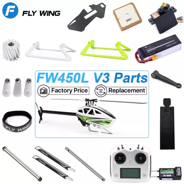 Fly Wing FW450L V3 Hubschrauber Teile Akku Motor ESC Servo Hauptwelle Original