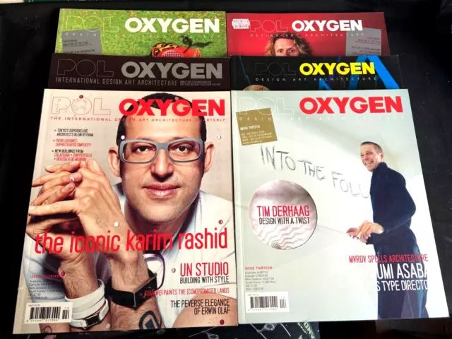 POL OXYGEN Magazine Bundle of 6 DESIGN ARCHITECTURE ART Magazine Issues