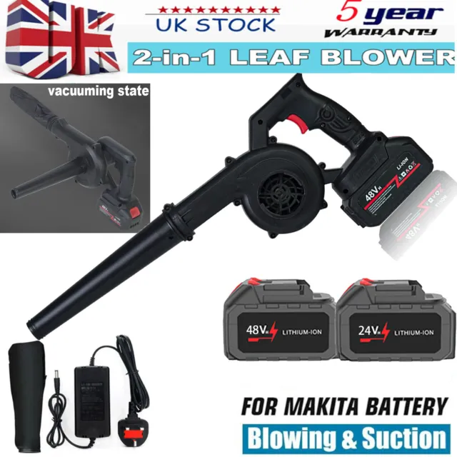 Fit For Makita Cordless Garden Leaf Air Blower Suction Electric Vacuum Snow Dust
