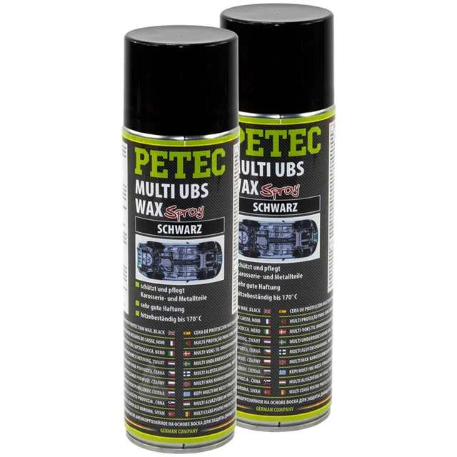 2x 500 ML PETEC Multi Gbstv Protezione Pavimento Cera Antiruggine Dalla Ruggine