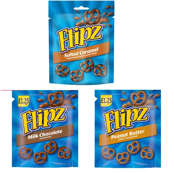 FLIPZ PRETZELS FULL Case Milk Chocolate Peanut Butter Salted Caramel