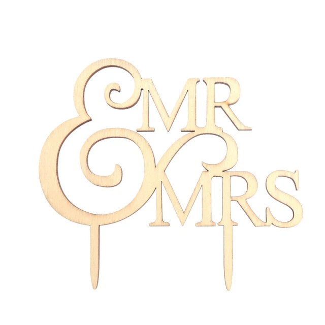 Cake Topper personalizzato con nome, Mr e Mrs personalizzati, Toppers per la decorazione dell'anniversario di matrimonio  15