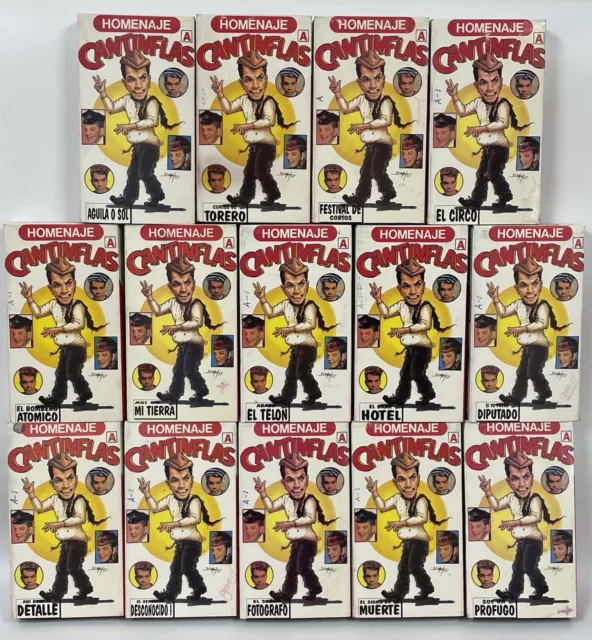 Homenaje A Cantinflas Lot of 14 VHS Movies Collection Coleccion De Películas