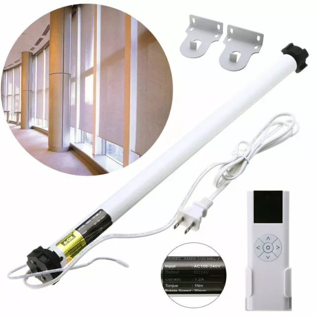 Electric Curtain Set Remote Control 100-240v Roller Shade Blind Tubular Kit