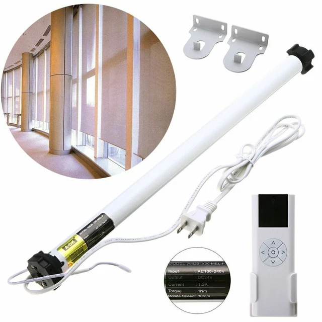 Electric Curtain Set Remote Control 100-240v Roller Shade Blind Tubular Kit