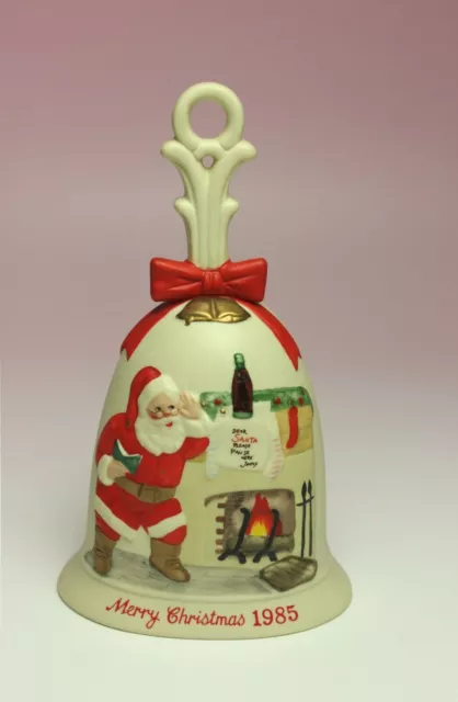 Royal Orleans 1985 Coca Cola Santa Claus Ceramic Christmas HandBell Japan