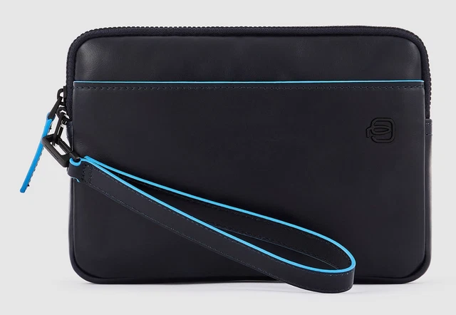 Pochette Da Polso PIQUADRO In Pelle - Con Protezione RFID E Multiporte - Foto 7