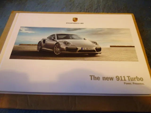 Porsche 911 Turbo Prestige, Hardbacked Brochure, 2016 Model Yer