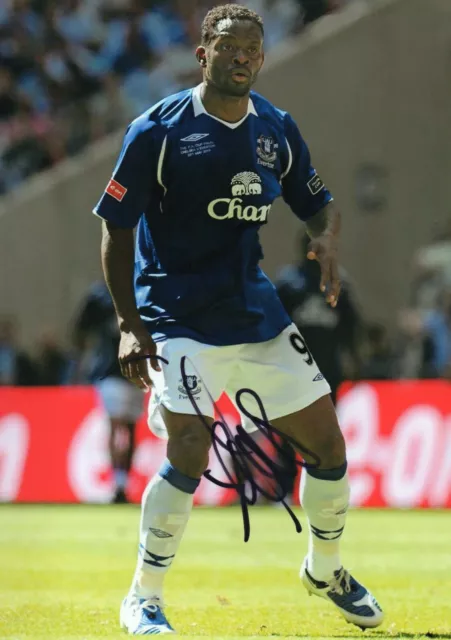 Louis Saha, Everton FC genuine autograph.