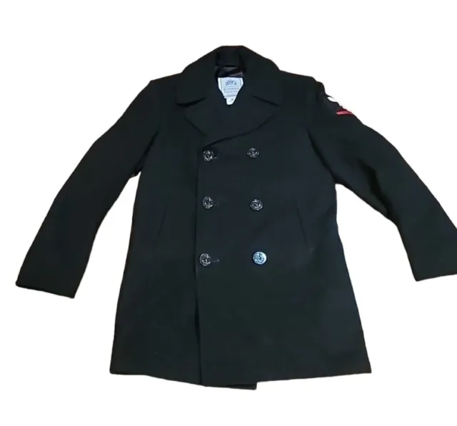Dscp Quarterdeck Collection 8405-01-154-5790 Us Navy Peacoat Jacket Size 40L