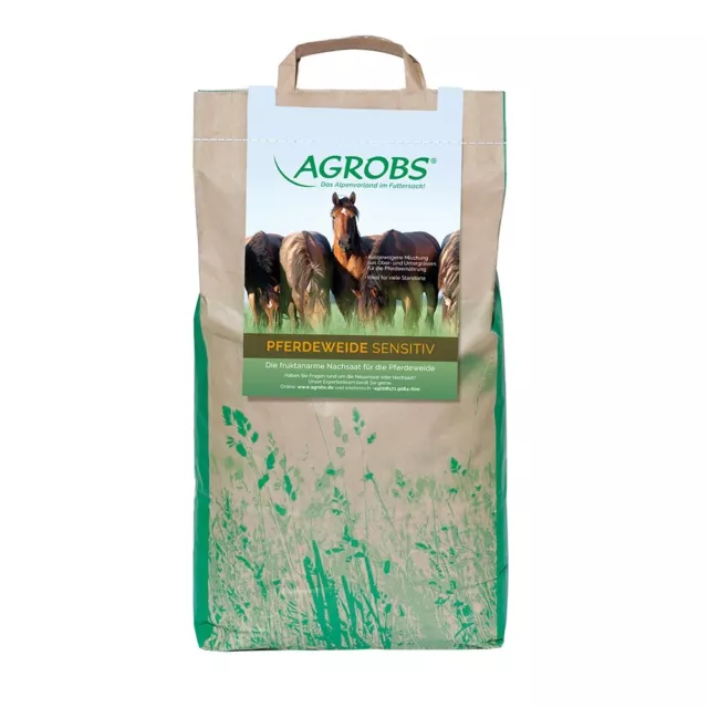 AGROBS Pferdeweide sensitiv 3 kg  Nachsaat FRUKTANARM Samen Saatgut Gras Gräser