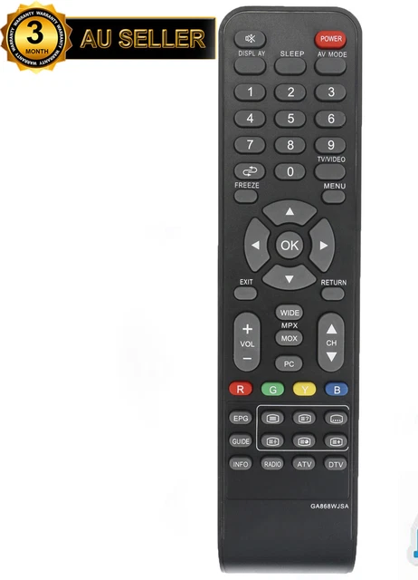 Remote Control For Sharp GA971WJSA - Fits LC40LE530X, LC46LE530X, LC60LE630X, LC60LE631X TVs, 2-Year Warranty