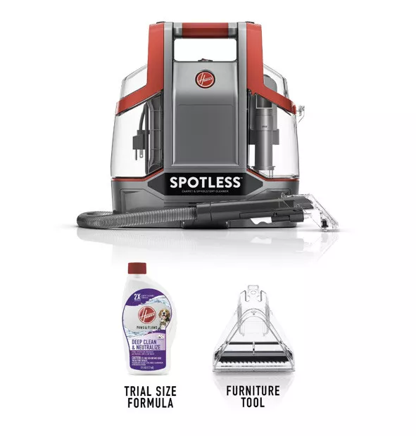 HOOVER SPOTLESS PORTABLE Carpet and Upholstery Spot Cleaner, FH11201