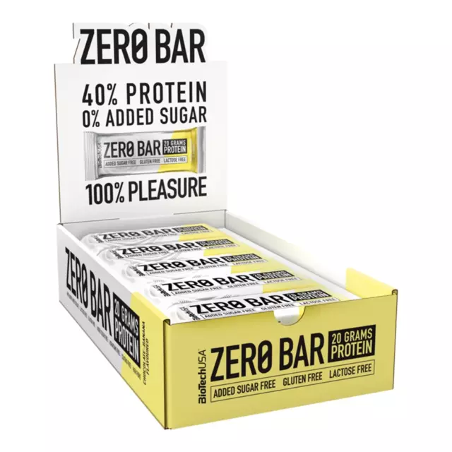 Zero Bar boite de 20-50g  dont 20g de proteine(Biotech USA) Chocolate Marzipan