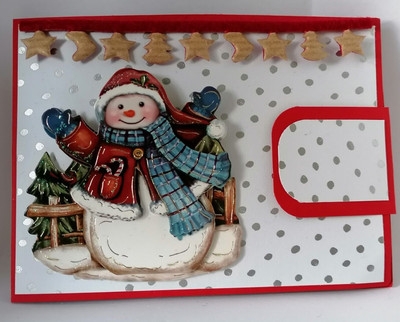 GELDBÖRSE GUTSCHEIN VERPACKUNG Geldgeschenk Schneemann Karte