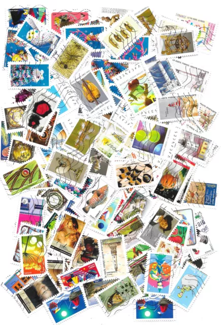 lot 120 timbres adhésifs différents O.  récents dont  2020 2021 2022  et divers