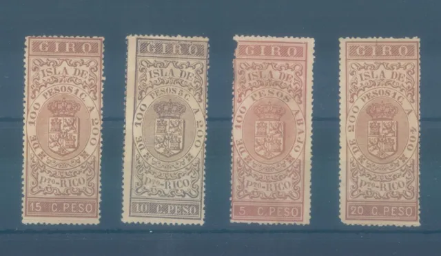 PUERTO RICO early MNG revenue stamps
