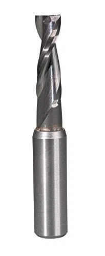 Two Flute 3/8" Diameter1-1/4" Cutting Length Solid Carbide Spiral up-Cut bit ...