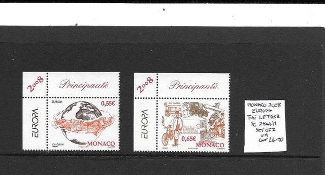 Monaco 2008 The Letter set MNH